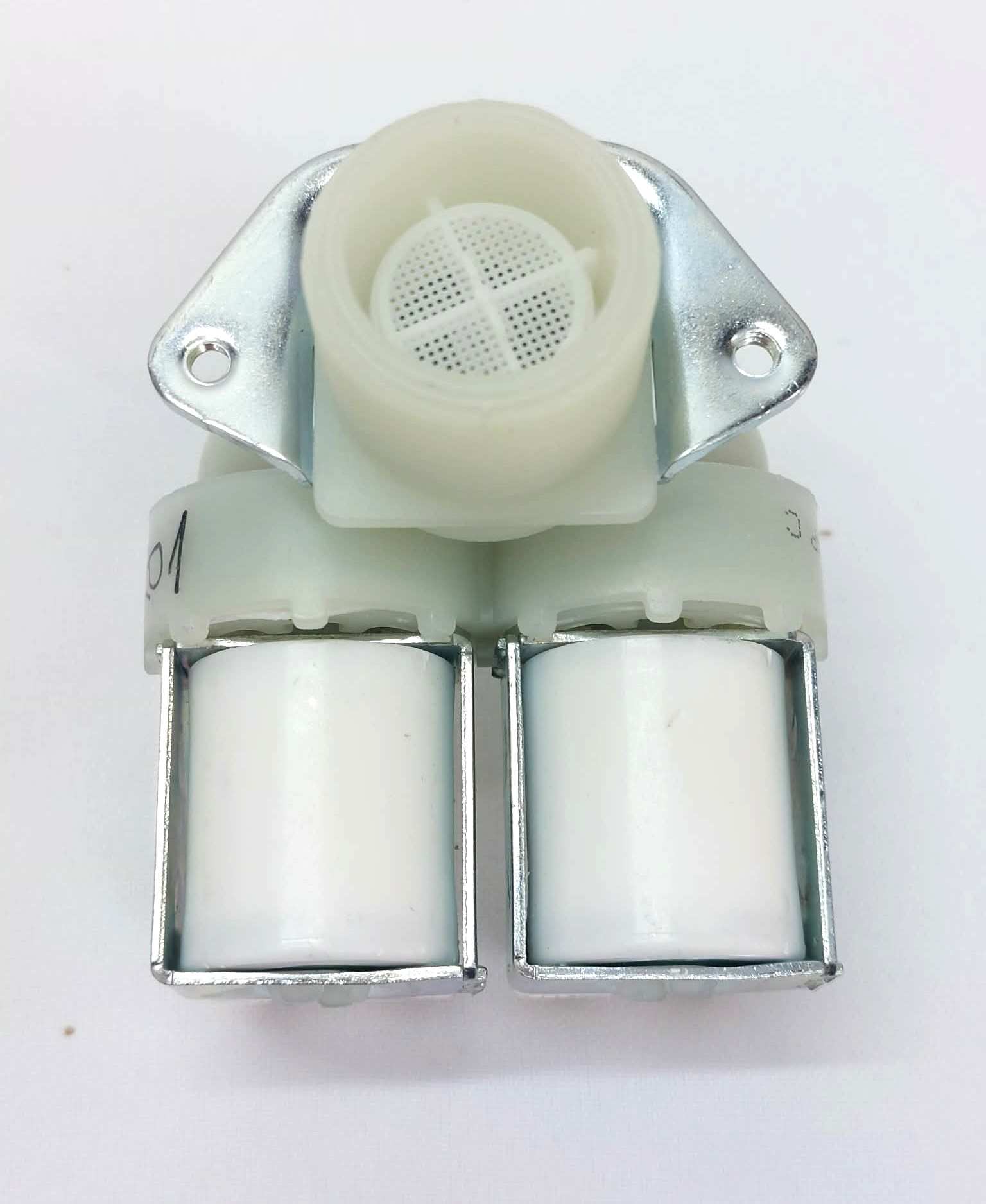 Mosógép vízszelep (dupla egyenes) 12 mm 180° 220V (2utas) - Image 3