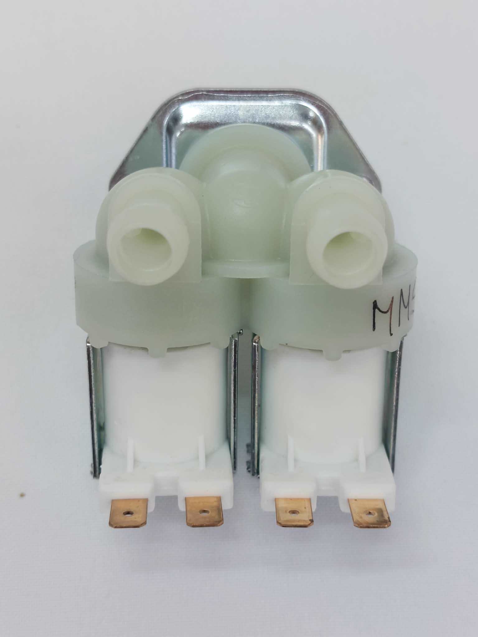 Mosógép vízszelep (dupla egyenes) 12 mm 180° 220V (2utas)
