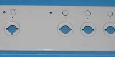 Tűzhely előlap (gombok mögötti) 3 lap + sütő fehér színben