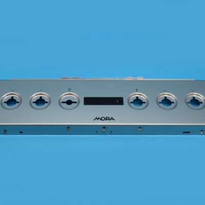 MORA gáztűzhelyhez gombok mögötti INOX frontpanel